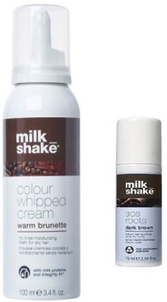 Milk Shake SOS Sada Warm Brunette - Sprej na odrosty 75 ml + vyživující pěna 100 ml Dárková sada