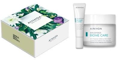 Ainhoa Biome Care Normální pleť Letní Set - Ochranný krém proti znečištění 50 ml + krém na oční okolí 15 ml Dárková Sada