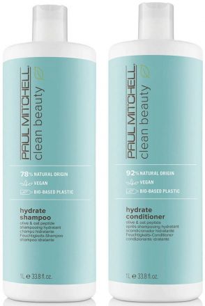 Paul Mitchell Clean Beauty Hydrate Sada - Šampon 1000 ml + kondicionér 1000 ml Dárková sada