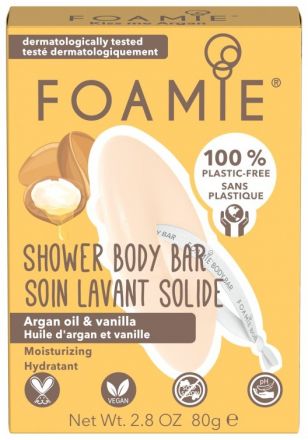 Foamie Shower Body Bar Kiss me Argan - Tuhá sprchová péče 80 g