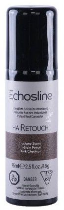 Echosline Hair Retouch Dark Chestnut - Korektor na vlasy tmavě hnědý 75 ml