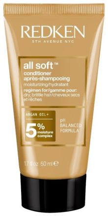Redken All Soft Conditioner Travel Size - Hydratační kondicionér pro suché a křehké vlasy 50 ml Cestovní balení