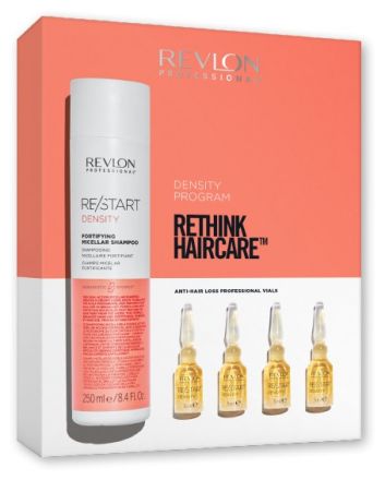 Revlon Professional Restart Density Vánoční Sada - Posilující šampon 250 ml + ampule proti vypadávání vlasů 4 x 5 ml Dárková sada
