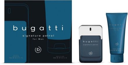 Bugatti Signature Petrol For Man Set - EDT 100 ml + sprchový gel 200 ml Dárková sada