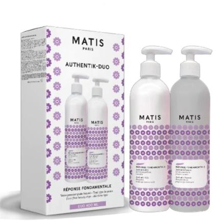 Matis Réponse Fondamentale Authentik Duo Set - Čistící tonikum 400 ml + odličovací mléko 400 ml Dárková sada