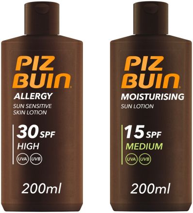 Piz Buin Set II. - Opalovací krém SPF 30 200 ml + krém na opalování SPF 15 200 ml Dárková sada