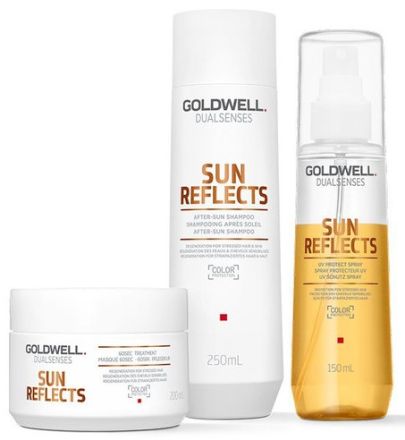 Goldwell Dualsenses Sun Reflects Set - Šampon 250ml + Sluneční maska 200ml + Sluneční sprej 150ml Dárková sada