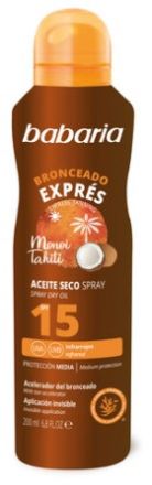 Babaria Dry Oil Mist SPF15 - Suchý olej ve spreji 200 ml