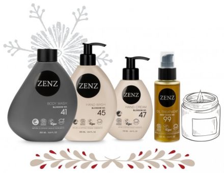 Zenz Organic Body Blossom Set - Sprchový gel No. 41 250 ml + tekuté mýdlo No. 45 250 ml + krém na ruce No. 47 130 ml + olej No. 99 100 ml Dárková sada