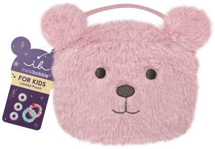 Invisibobble Kids Pink Teddy Set - Gumička Sprunchie 2 ks + gumička original 3 ks Dárková sada