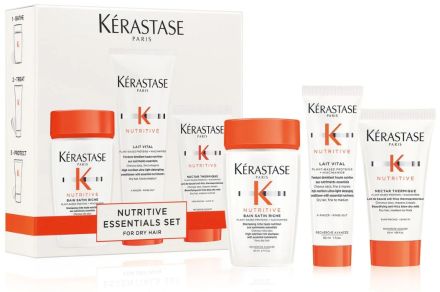 Kérastase Nutritive Travel Set - Hydratační šampon 80 ml + Hydratační kondicionér 75 ml + vyživující péče 50 ml Dárková sada