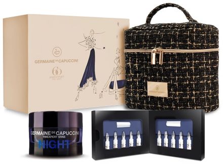 Germaine de Capuccini Timexpert SRNS Set - Noční Krém 50 ml + Silný detoxikační koncentrát pro zářivou pleť 10x2 ml Dárková sada