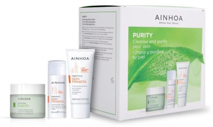 Ainhoa Purity Travel Set - Seboregulační krém 50 ml + Čistící tonic pro mastnou pleť 30 ml + Čistící gel pro mastnou pleť 50 ml Dárková sada