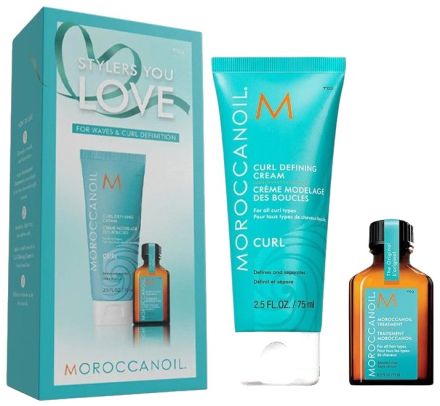 Moroccanoil Curl Stylers You Love Set - Krém na vlny 75 ml + arganový olej 15 ml Dárková sada