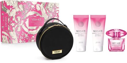 Versace Bright Crystal Absolu Set - EDP 90 ml + sprchový gel 100 ml + tělové mléko 100 ml + kabelka Dárková sada