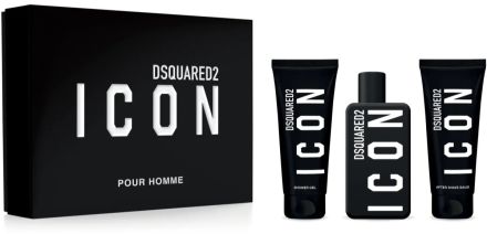 Dsquared2 Icon for Him Set - EDP 100 ml + sprchový gel 100 ml + balzám po holení 100 ml Dárková sada