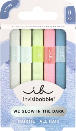 Invisibobble HAIRTIE Glow in the Dark - Gumička do vlasů 5 ks