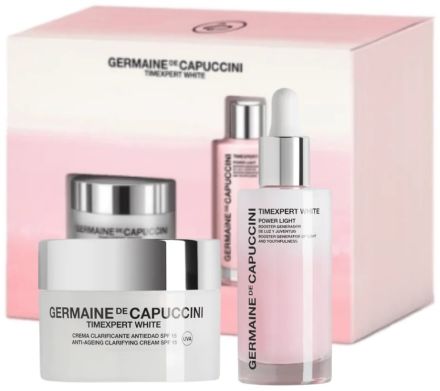 Germaine de Capuccini Timexpert White Set - Rozjasňující antiagingový krém SPF 15 50 ml + rozjasňující sérum 50 ml Dárková sada