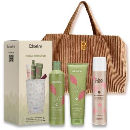 Echosline Colour Care Vánoční Set - Šampon 300 ml + maska 300 ml + termoochranný sprej 200 ml Dárková sada