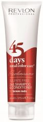 Revlon Professional 45 days total color care Shampoo & Conditioner 2in1 - 2 v 1 šampon a kondicionér pro odvážné červené odstíny 275ml