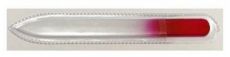 Dup Skleněný pilník na nehty oboustranný červený 14cm