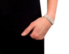 Štrasový náramek pružný 1ks