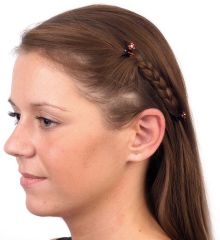 Skřipec do vlasů - kytička modrá 1ks