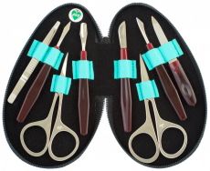 Dup Manikúra Ažka - Koženková 8-dílná manikúrní sada