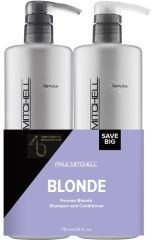 Paul Mitchell Forever Blonde Save Big Set - Šampon pro blond vlasy 710 ml + Kondicionér pro blond vlasy 710 ml + Osuška Dárková sada