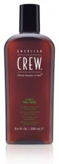 American Crew Tea Tree 3in1 - Šampon + kondicionér + gel 250 ml