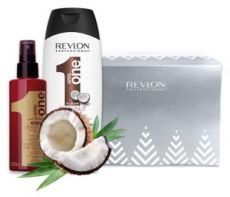 Revlon Professional Uniq One Sada - Neoplachující péče 150 ml + šampon kokos 300 ml Dárková sada
