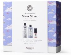 Maria Nila Sheer Silver Box 21 - Šampon 350 ml + kondicionér 300 ml + sprej 75 ml Dárková sada