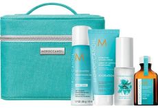 Moroccanoil Blonde Mediterranean Escape Set - Suchý šampon 65 ml + vůně na vlasy a tělo 30 ml + olejová péče 25 ml + stylingový krém 75 ml Dárková sada