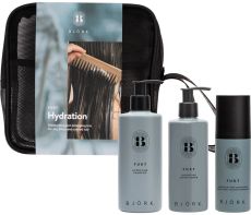 Bjork Fukt Hydration Trio Set - Hydratační šampon 300ml + Hydratační kondicioner 250ml + Hydratační neoplachovací kondicioner 150ml Dárková sada
