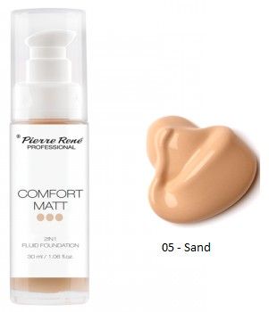 Pierre René Comfort Matt Foundation Professional - Vyrovnávací make-up č. 05 Sand 30 ml
