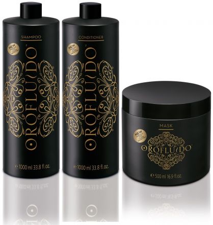 Orofluido Promo Set 1 - Zkrášlující šampon 1000 ml + Zkrášlující kondicioner 1000 ml + Zkrášlující maska na vlasy 500 ml Dárková sada