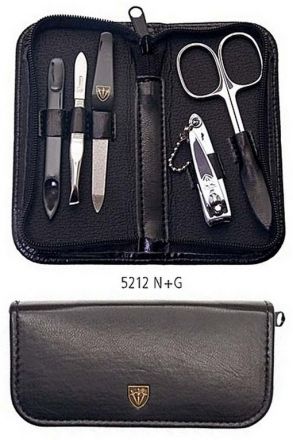 Kellermann Articial Leather Black 5212 F N - Luxusní manikúra 5 dílná