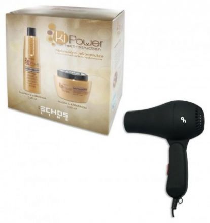 Echosline KI-Power Vánoční balíček č.43 - Šampon 350ml + Maska 500ml + Fén mini Dárková sada