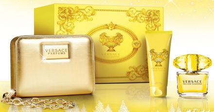 Versace Yellow Diamond Set - EdT 90ml + Tělové mléko 100ml + Zlatá kabelka Dárková sada