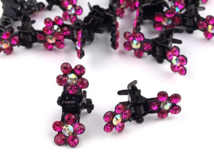 Skřipec do vlasů - kytička fialová 1ks