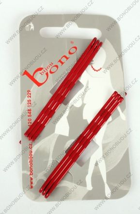 Vlasová sponka červená 6ks