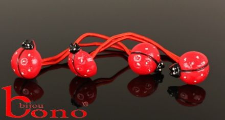 Sada gumiček s beruškami 2ks