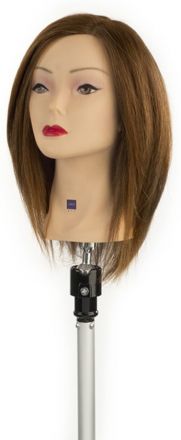 Labor Pro Cvičná hlava - 100% pravých vlasů Tmavá blond 30cm