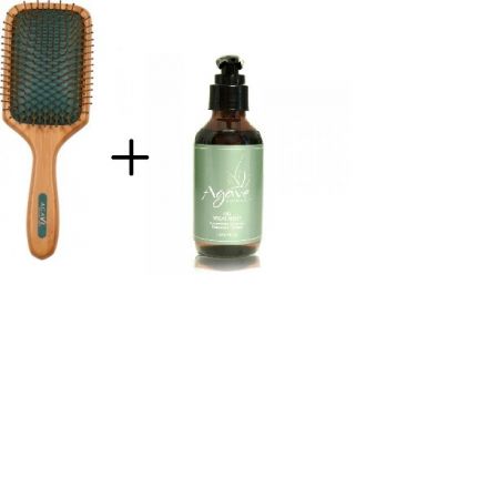 Bio Lonic Agave sada - Regenerační olej 125 ml + Kartáč na vlasy plochý Dárková sada