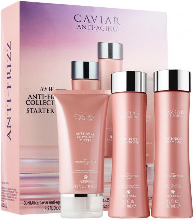 Alterna Caviar Anti-Frizz Collection Starter Kit - Luxusní šampon 250 ml + vyživující kondicionér 250 ml + krém 150 ml Dárková sada