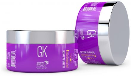 GK Hair Ultra Blonde Bombshell - Regenerační a barvící maska blond 200 g