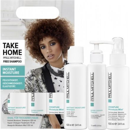 Paul Mitchell Take Home Instant Moisture Set - Hydratační šampon 100 ml + hydratační mlha 100 ml + kondicionér 100 ml Dárková sada