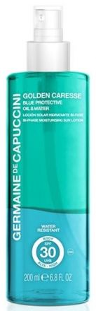 Germaine de Capuccini Golden Caresse Blue protective Oil and Water - Tělový voděodolný přípravek na opalování SPF30 200 ml
