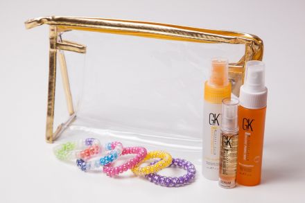 GK Hair Travel Set - Sprej na objem 30 ml + bezoplachový kondicionér 30 ml + vyhlazující sérum 10 ml Dárková sada