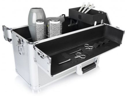 Labor Pro Pro Stage - Hliníkový kadeřnický kufr Stříbrný